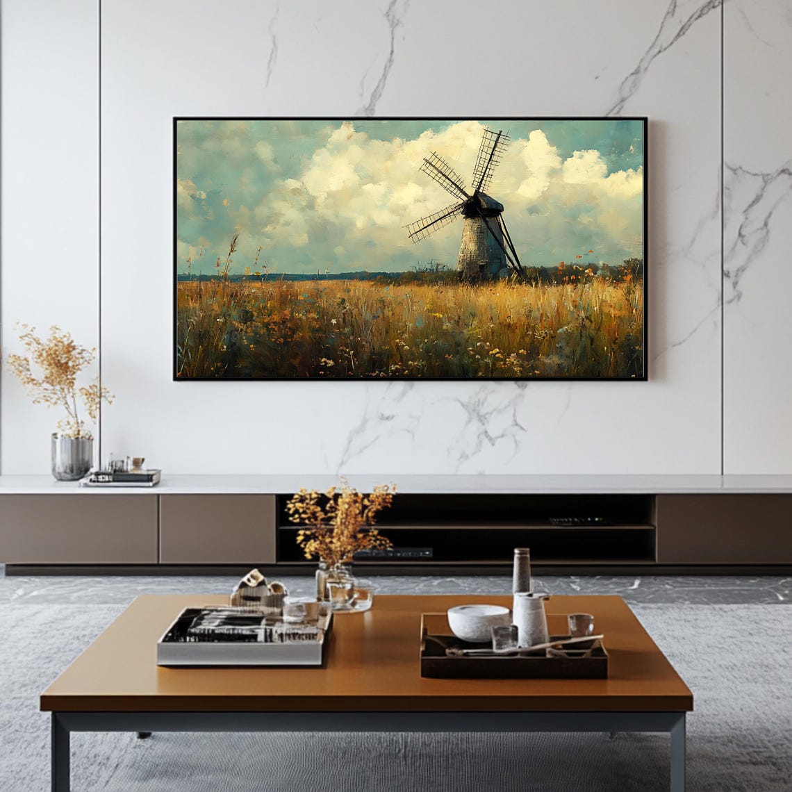 Vintage Windmill TV Art - Image 2
