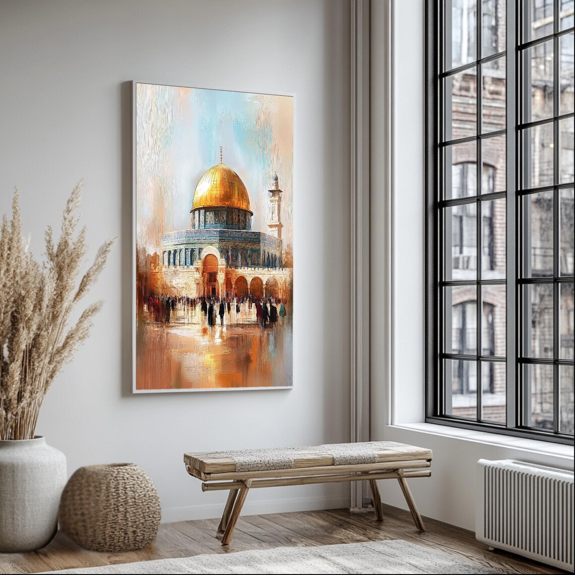 Golden Dome Jerusalem Islamic Wall Art Print - Image 3