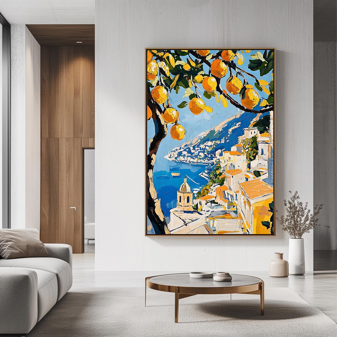 Lemon Tree Coastal Art Print, Amalfi Inspired - Image 3