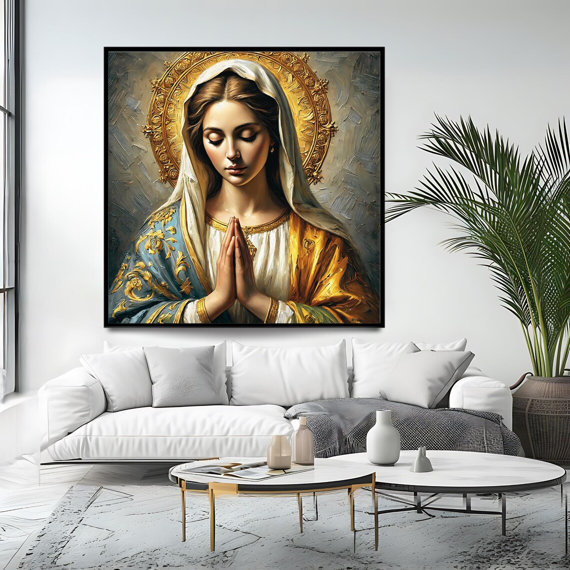 Blessed Virgin Mary - Catholic Religious Decor Print - Image 4