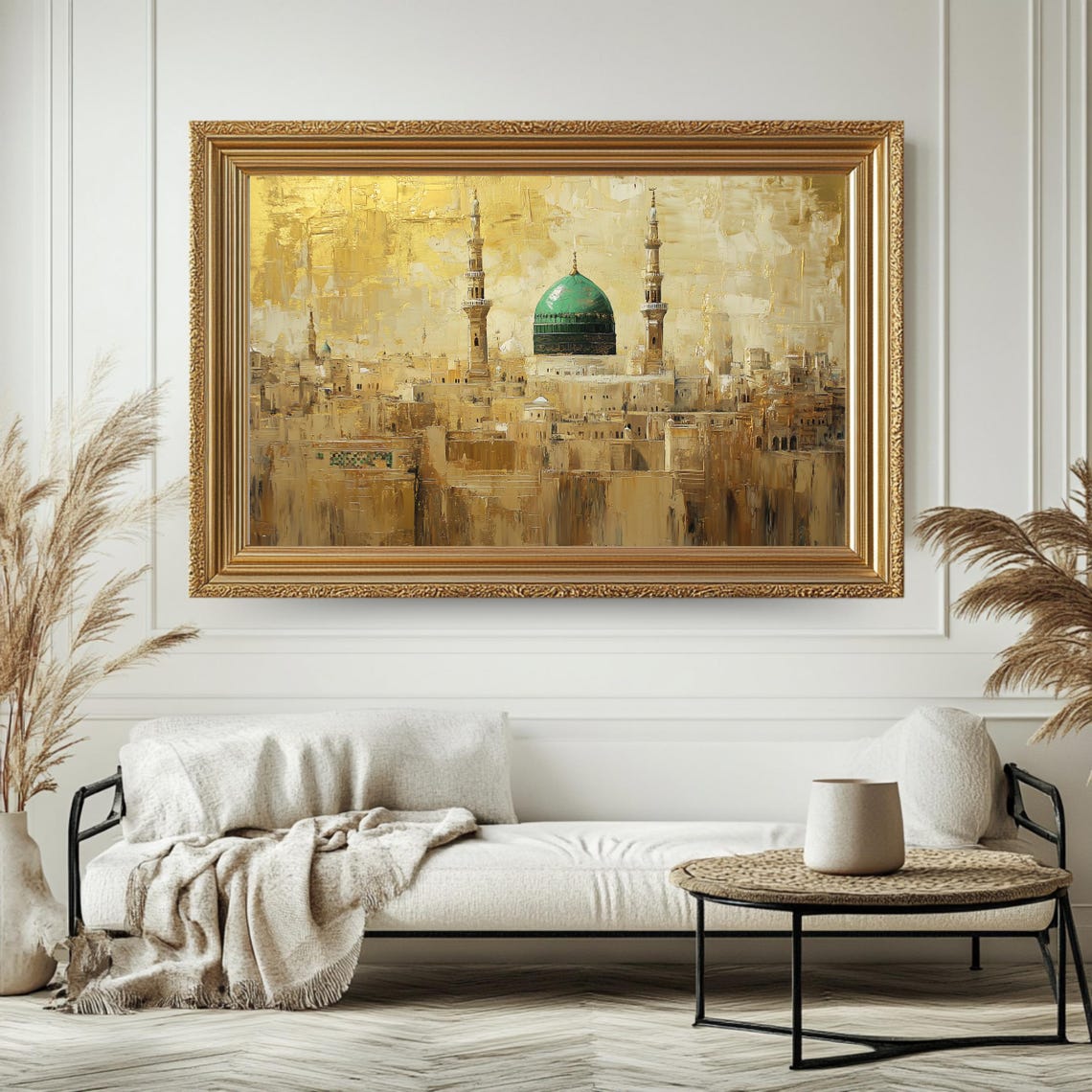 Masjid Nabawi Green Dome Medina Golden City Islamic Mosque Poster - Image 4