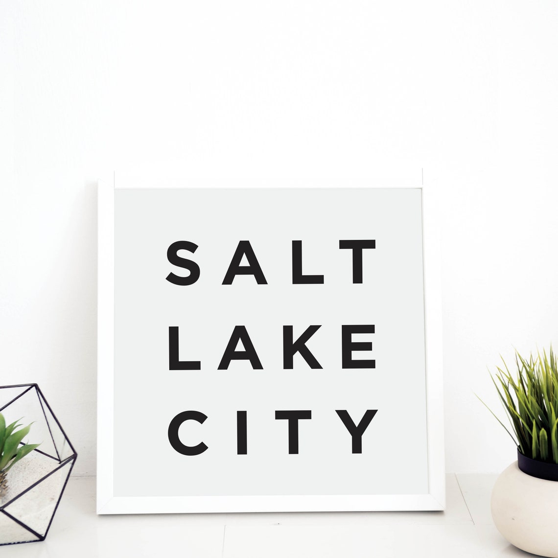 Salt Lake City Poster Salt Lake City Utah Print Salt Lake City Wall Art Minimalist City Wall Art Hometown Typography - Image 3