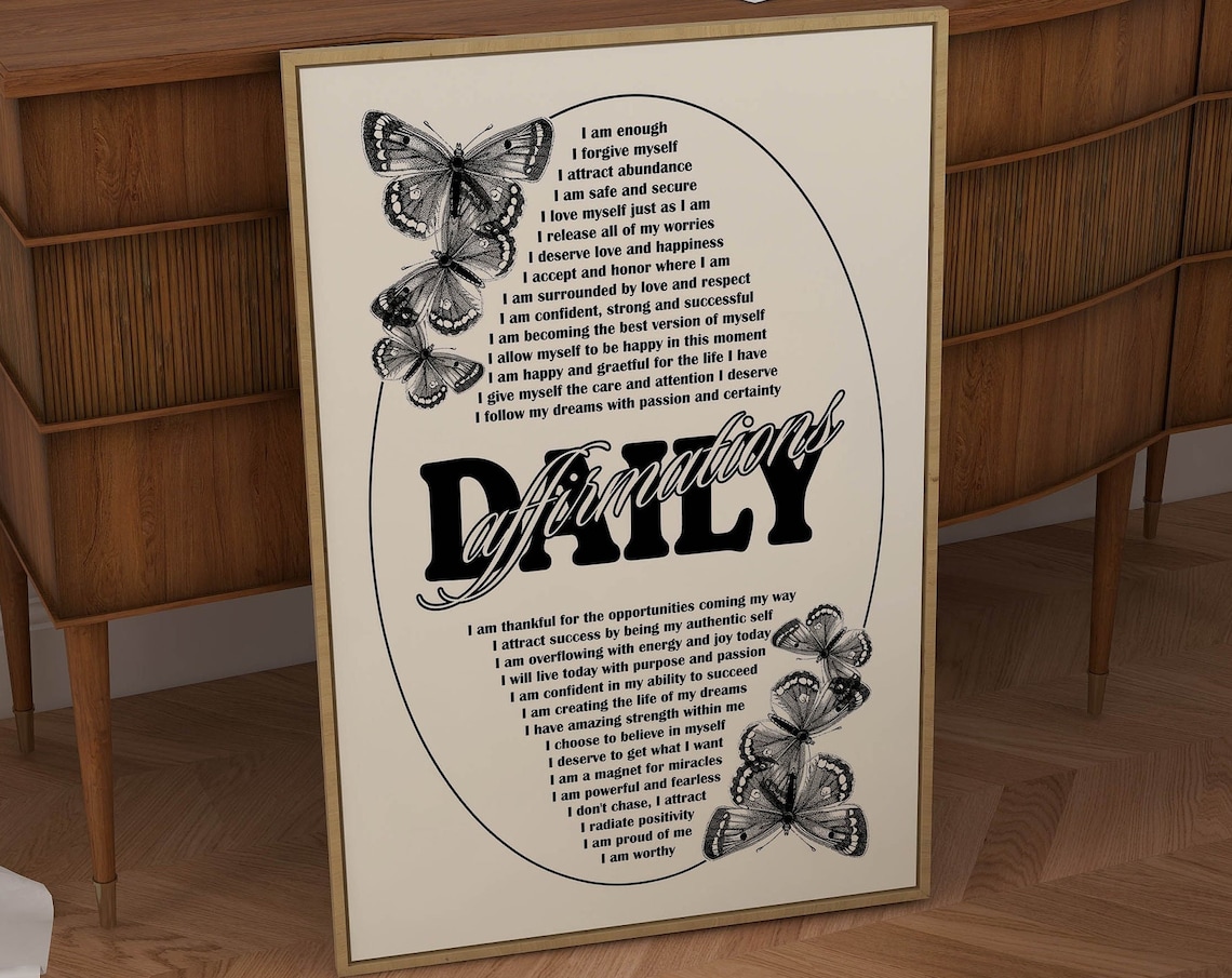 Daily Affirmation Y2K Aesthetic Art Print