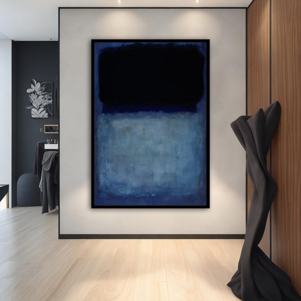 Mark Rothko Style Blue Color Field Abstract Minimalist Art Print - Image 5