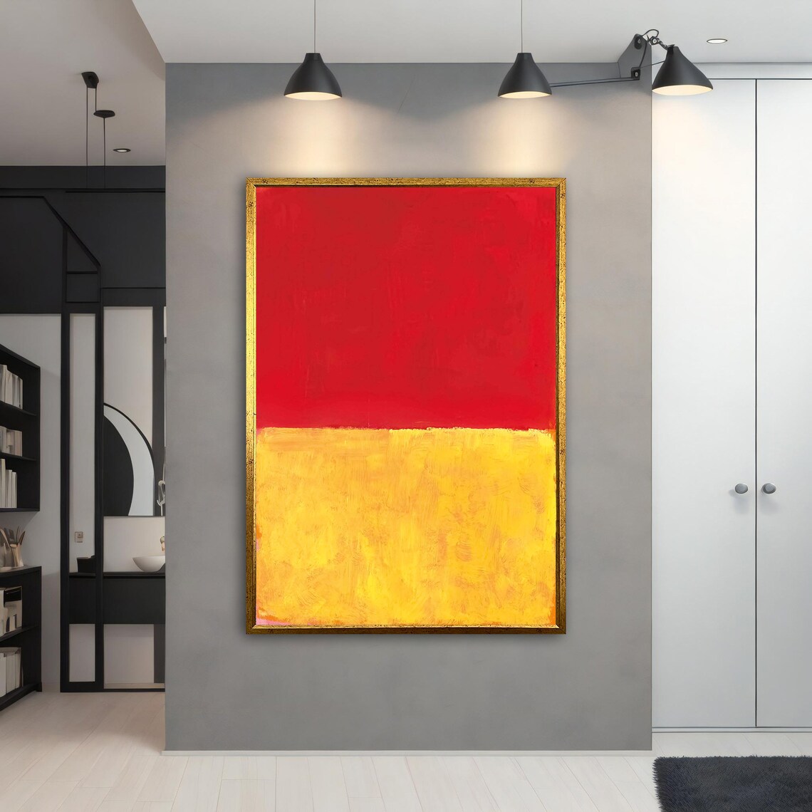 Rothko Style Red and Yellow Color Field Abstract Art Wall Poster