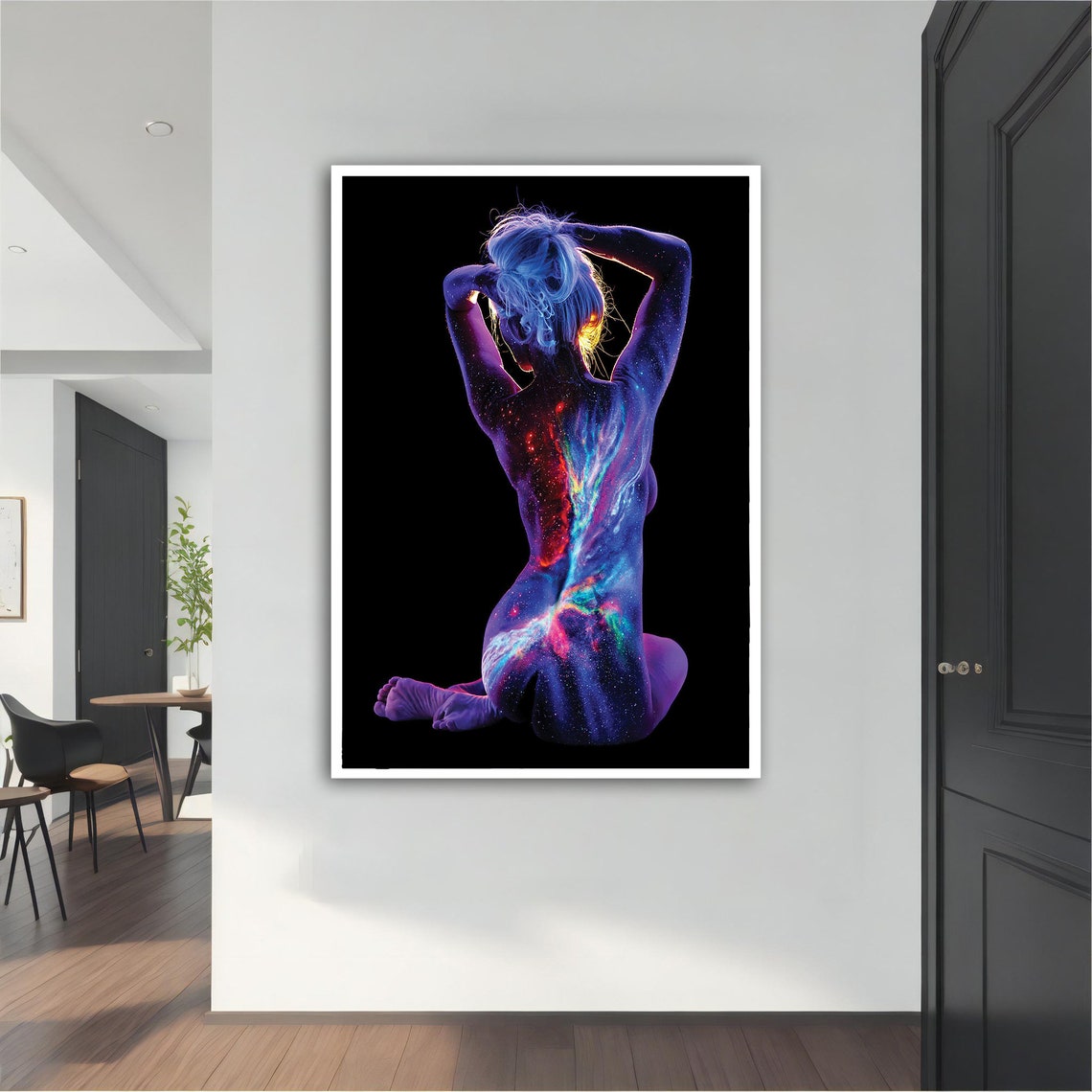 Colorful Sexy Woman Body Art Nude Girl Wall Art Sexy Young Woman Art Sensual Girl Erotic Home Decor - Image 4