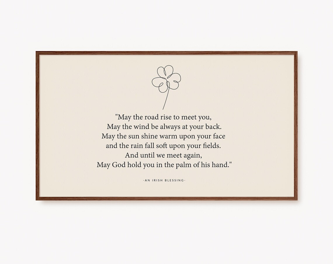 Jesus Irish Blessing Scripture Art Poster, St. Patrick's Day