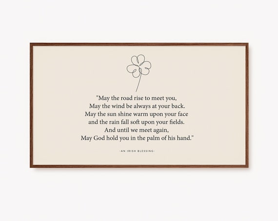 Jesus Irish Blessing Scripture Art Poster, St. Patrick's Day