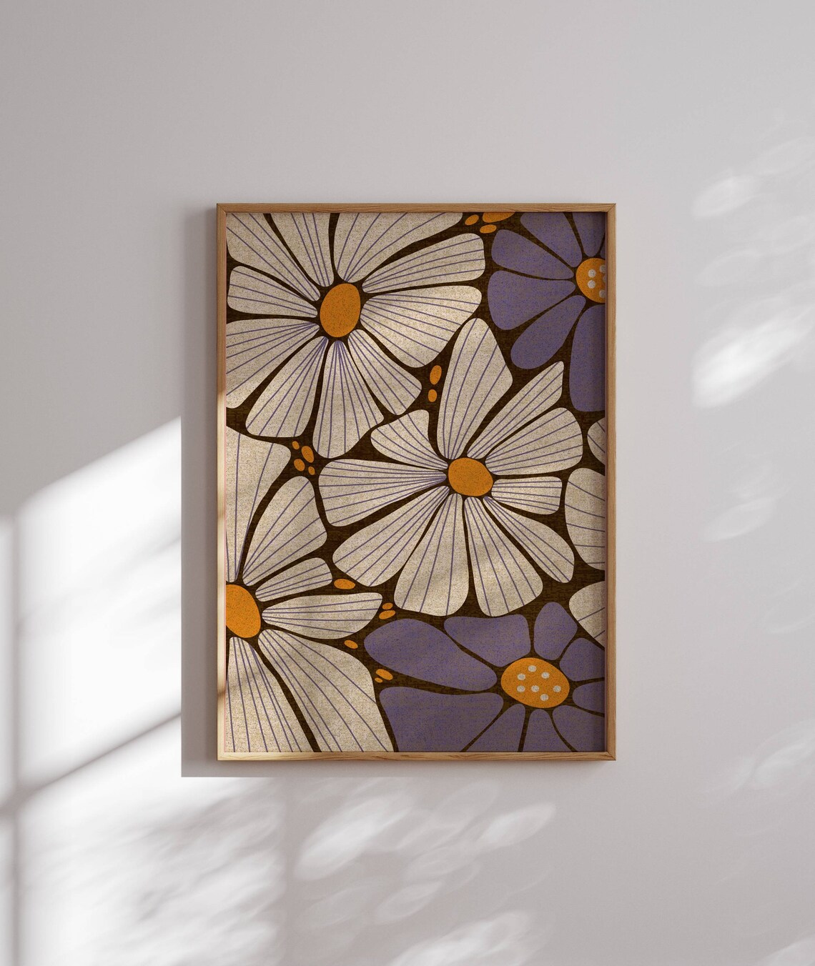 Matisse-Inspired 1970s Floral Art Print, Groovy