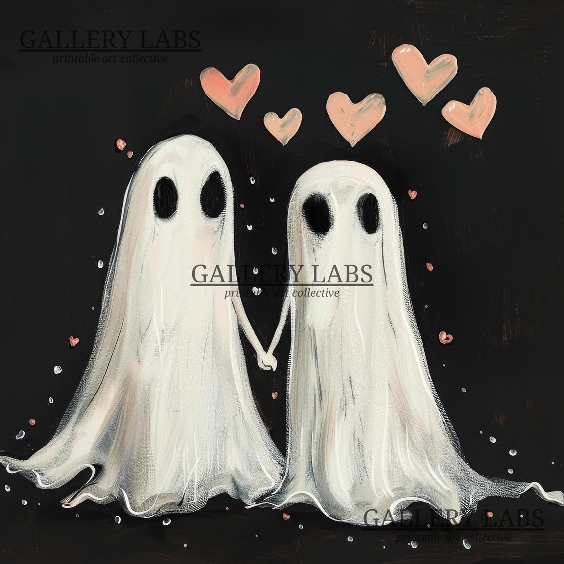 Ghosts Painting Halloween Wall Art Halloween Decor Preppy Decor Halloween Print Cute Spooky Decor Art - Image 4