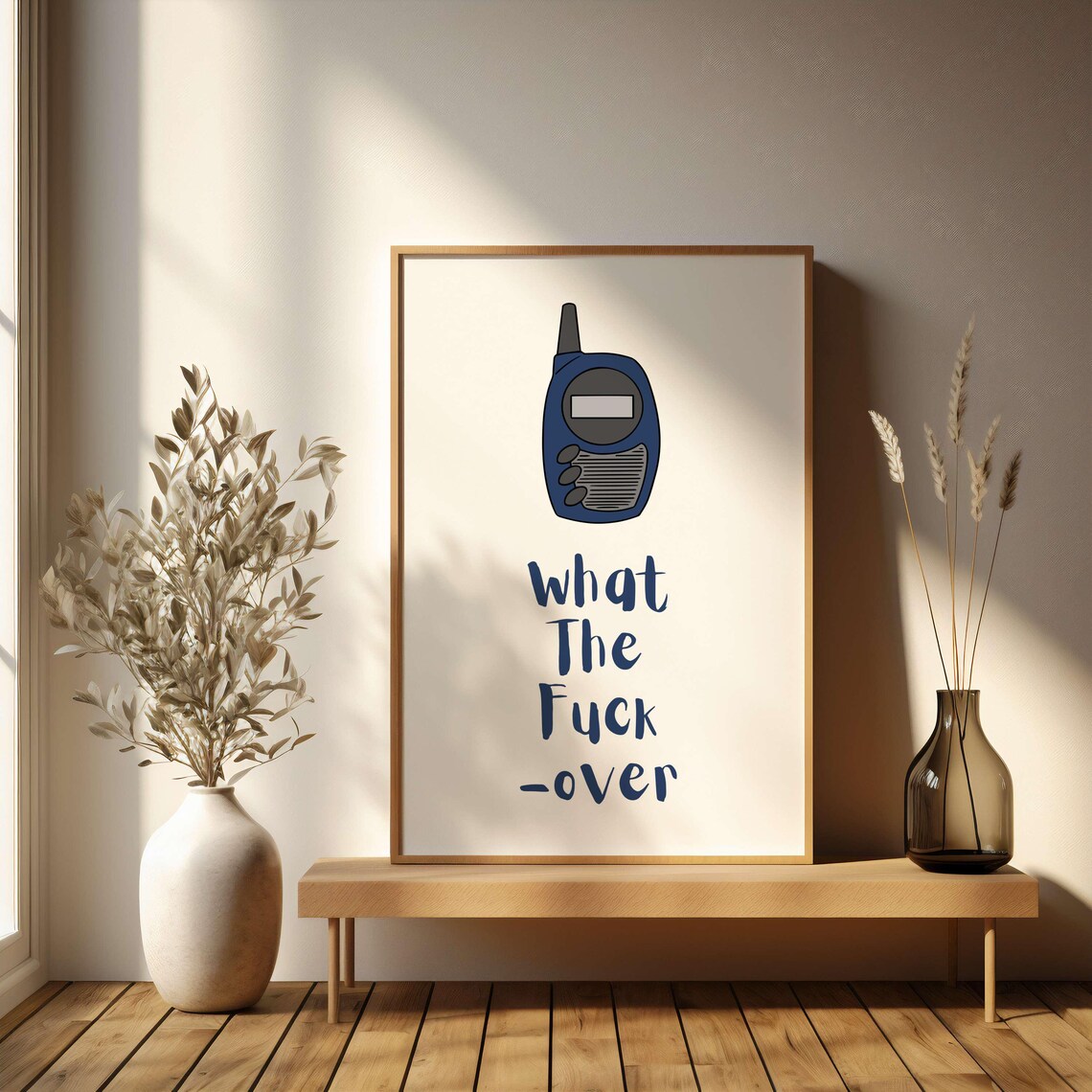 What The Fuck Over Radio Walkie Talkie Sign Off Funny Quote Poster - Image 4