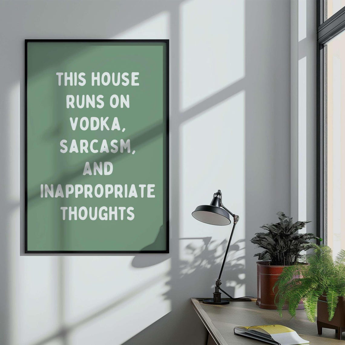 This House Runs on Vodka Sarcasm Funny Home Bar Quote Poster - Image 3
