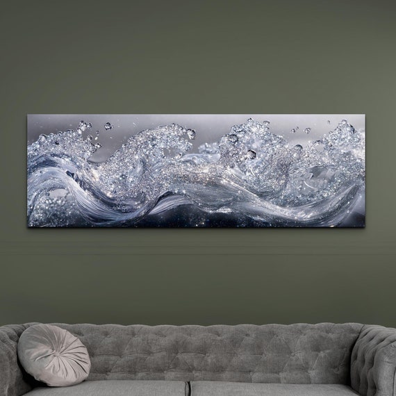Water Splash Wave Surf Seascape, Bathroom Art Print
