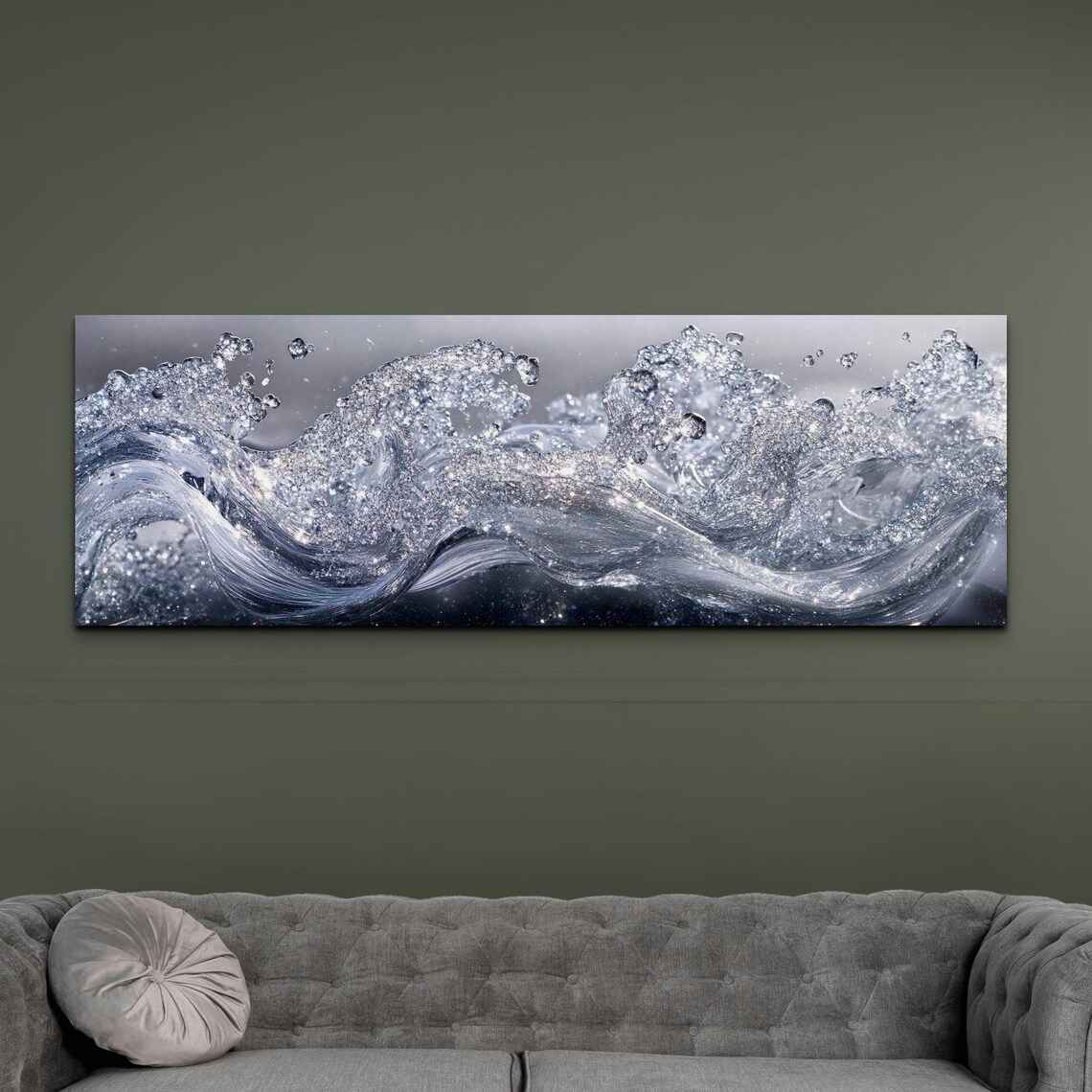 Water Splash Wave Surf Seascape, Bathroom Art Print