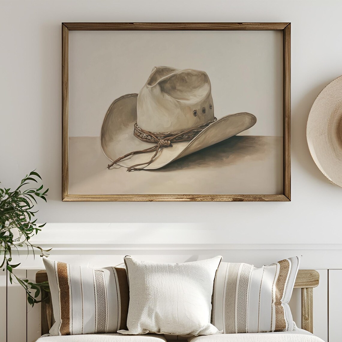 Worn Cowboy Hat Still Life, Western Art Print