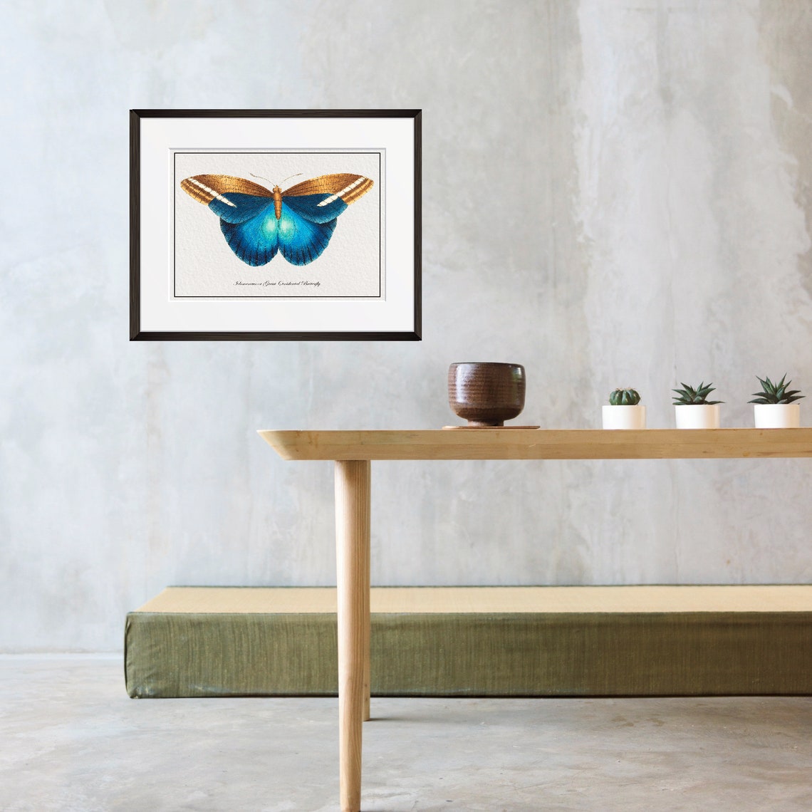 Vintage Blue Butterfly Art Print From 18th Century Natural History Publication - Image 2