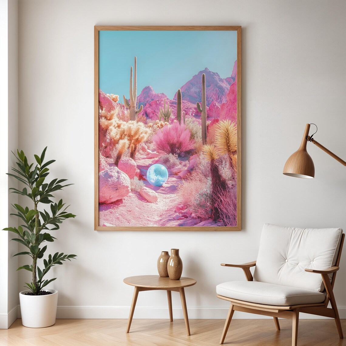 Retro Desert Disco Ball, California Decor Poster - Image 5