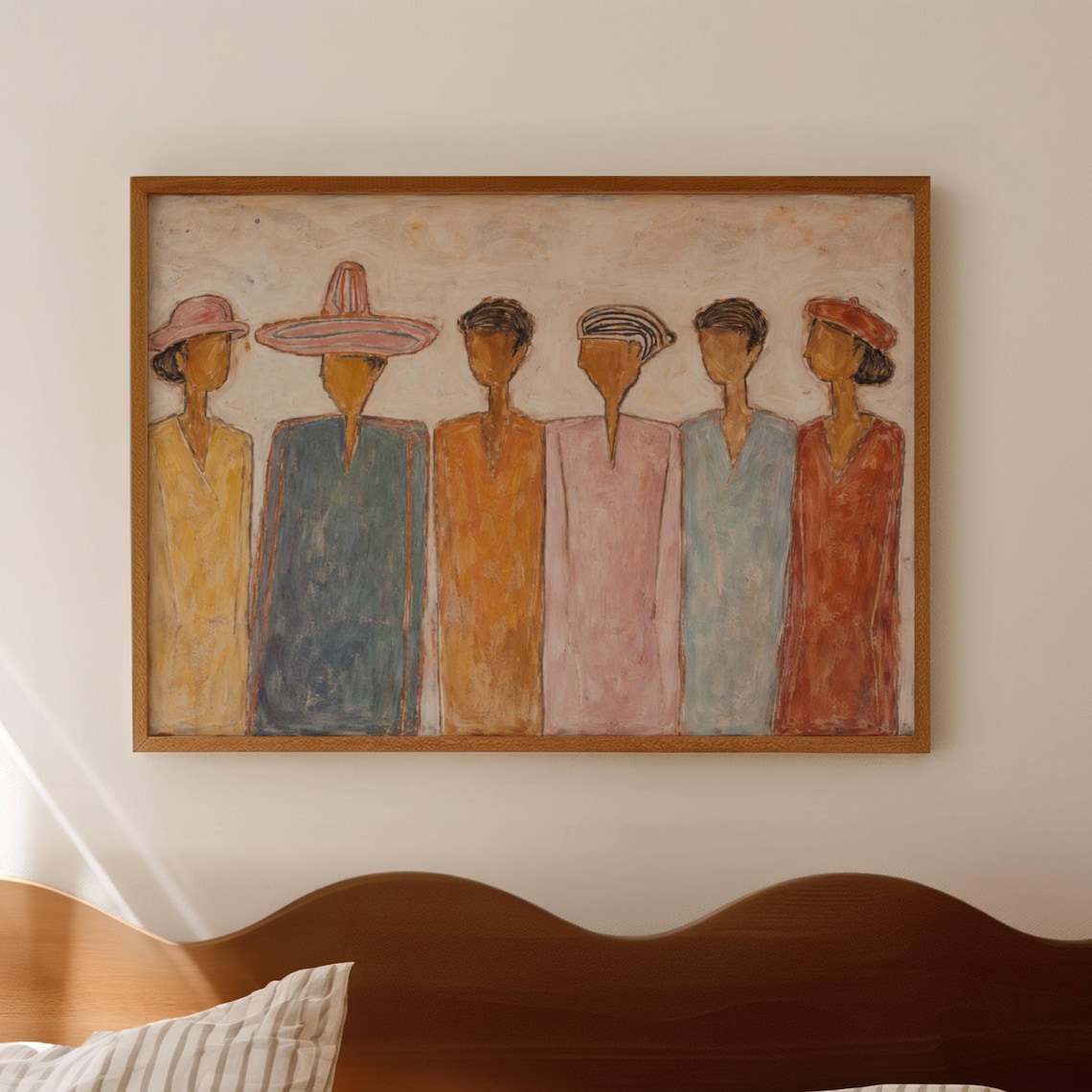 Abstract People Mid-Century Modern Art Print