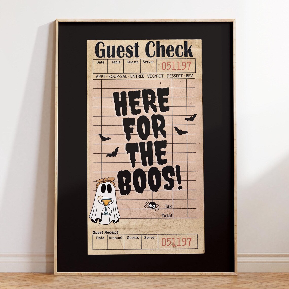 Guest Check Here For The Boos Halloween Art Print