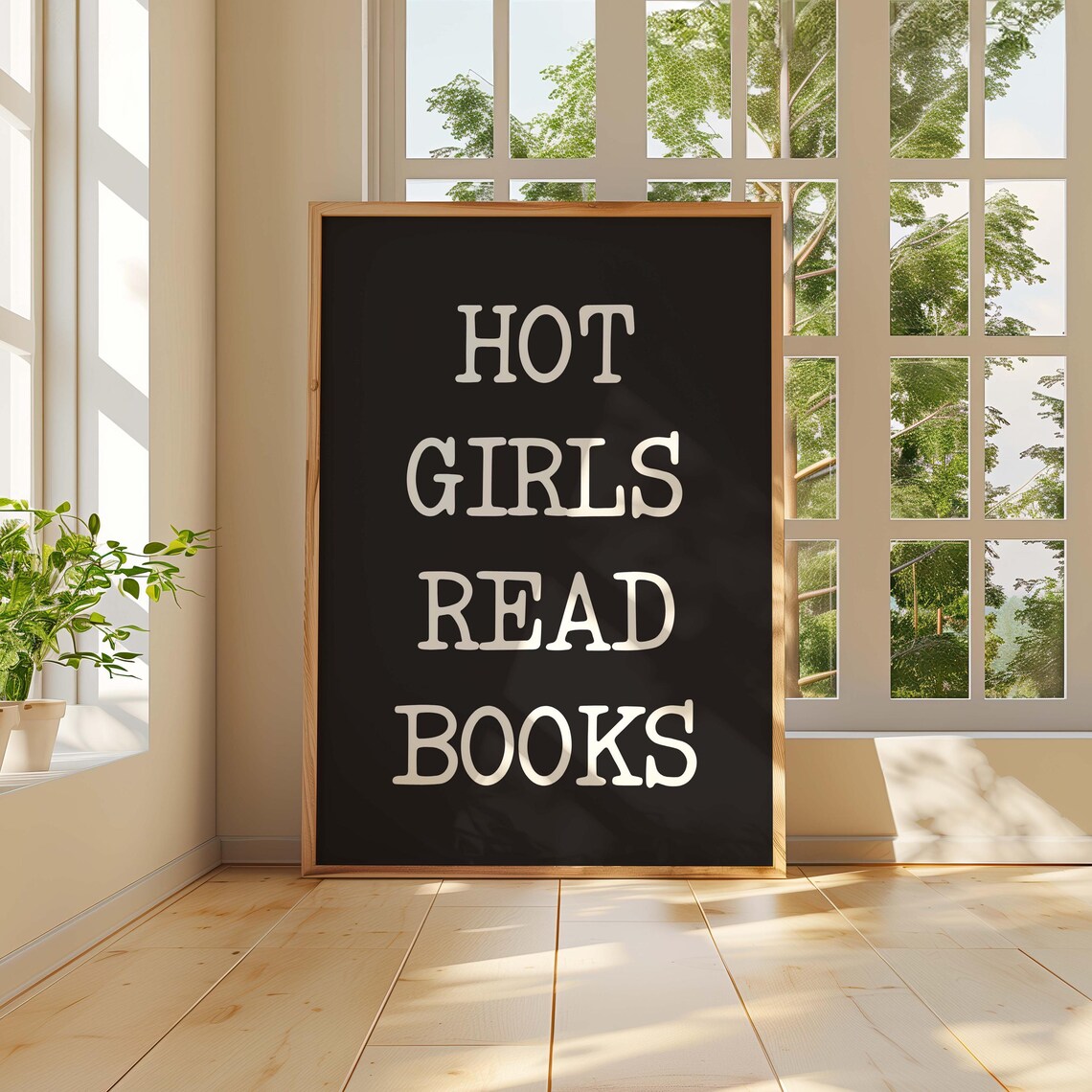 Hot Girls Read Books, Minimalist Bookish Art - Image 3