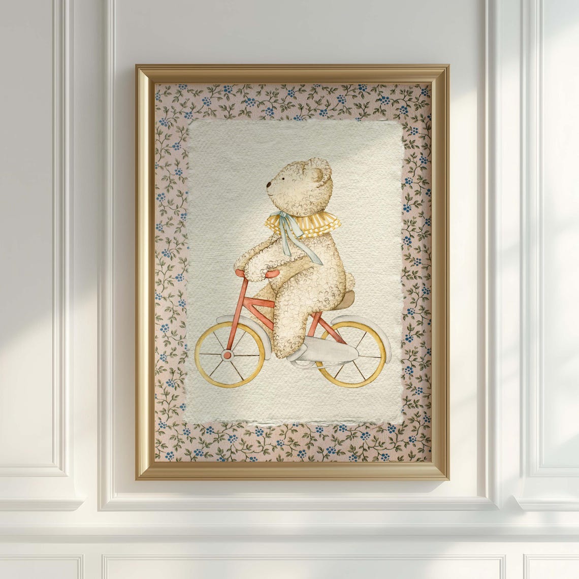 Vintage Bear Print, Cottagecore Nursery Art - Image 5