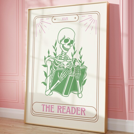 The Reader Tarot Card, Bookish Decor