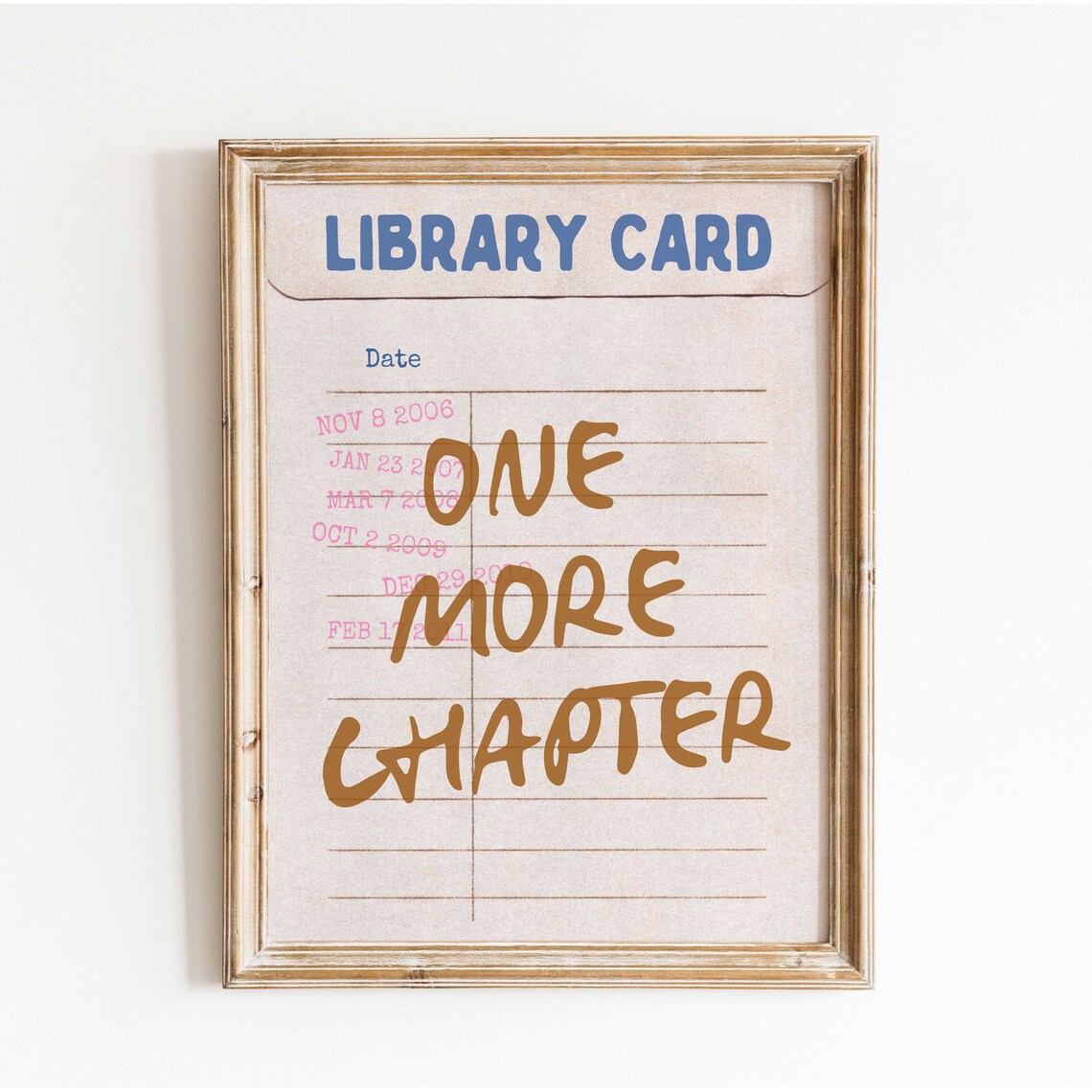 One More Chapter, Retro Poster for Readers