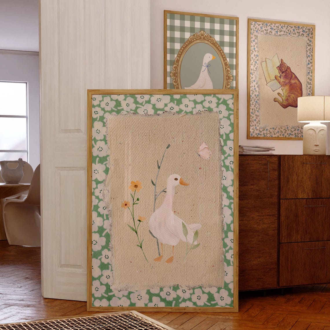 Silly Goose Art Print, Vintage Nursery Decor - Image 4