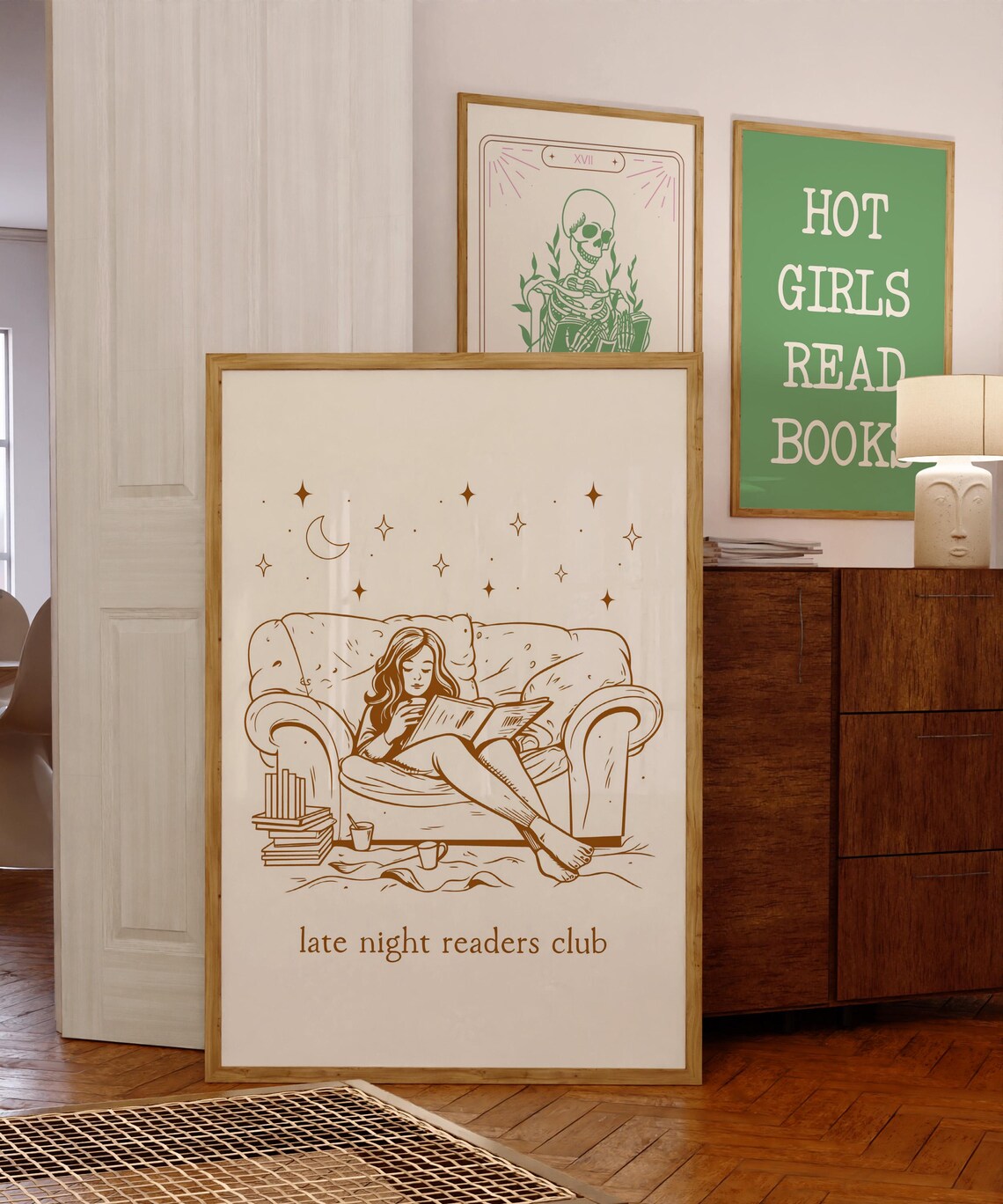 Late Night Readers Club, Retro Book Art - Image 4