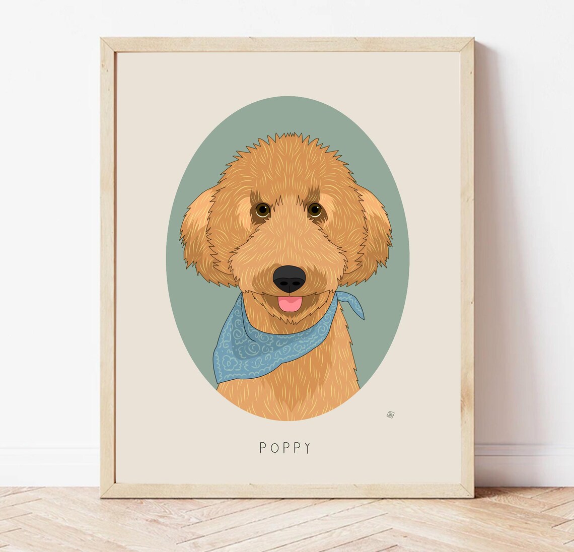 Pet Memorial Portrait, Personalized Dog Illustration - Image 6