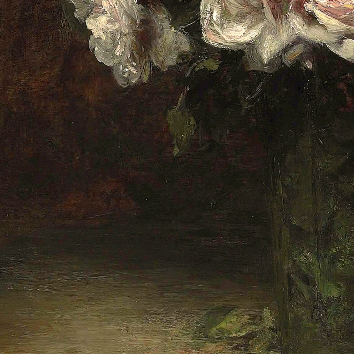 Moody Dark Roses Vintage Flower Art Print - Image 2