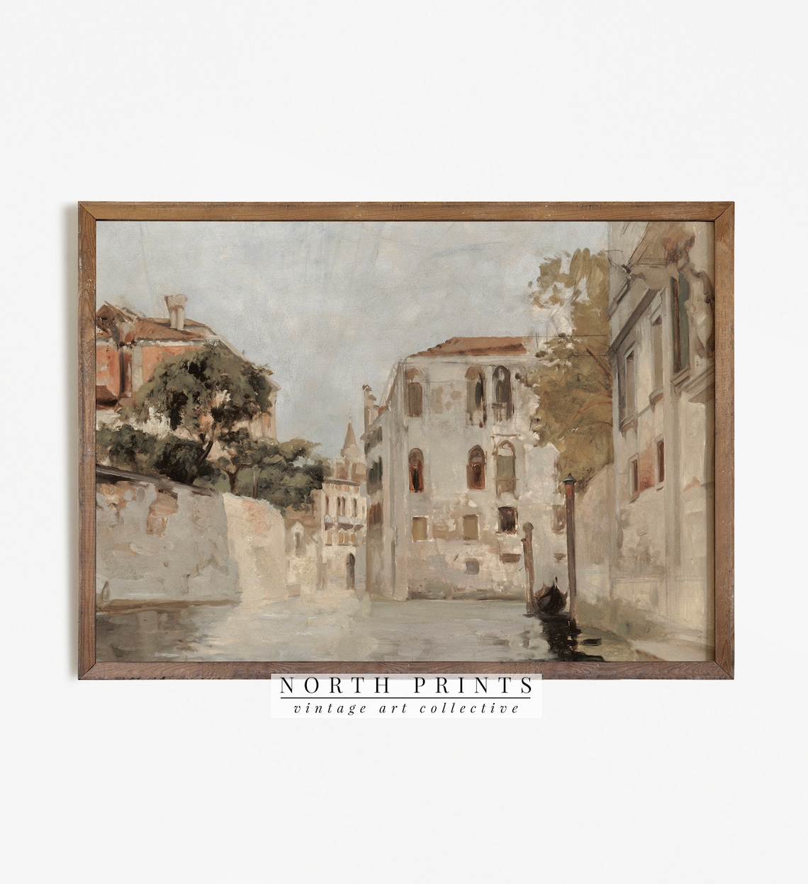 Venice Canal Vintage Neutral Italy Art Print - Image 4
