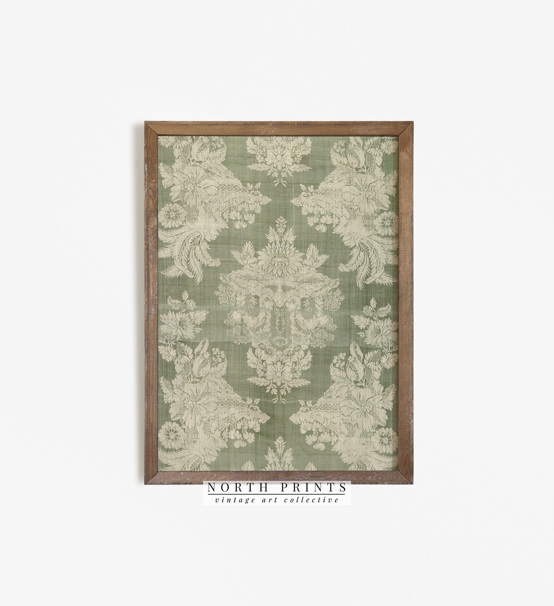 Muted Green Tapestry Wall Art, Vintage Farmhouse - Image 4