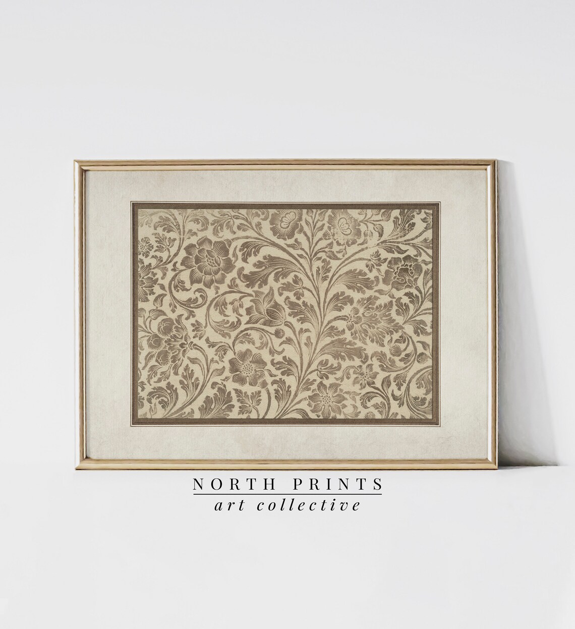 Vintage Botanical Tapestry Pattern Art Print - Image 3