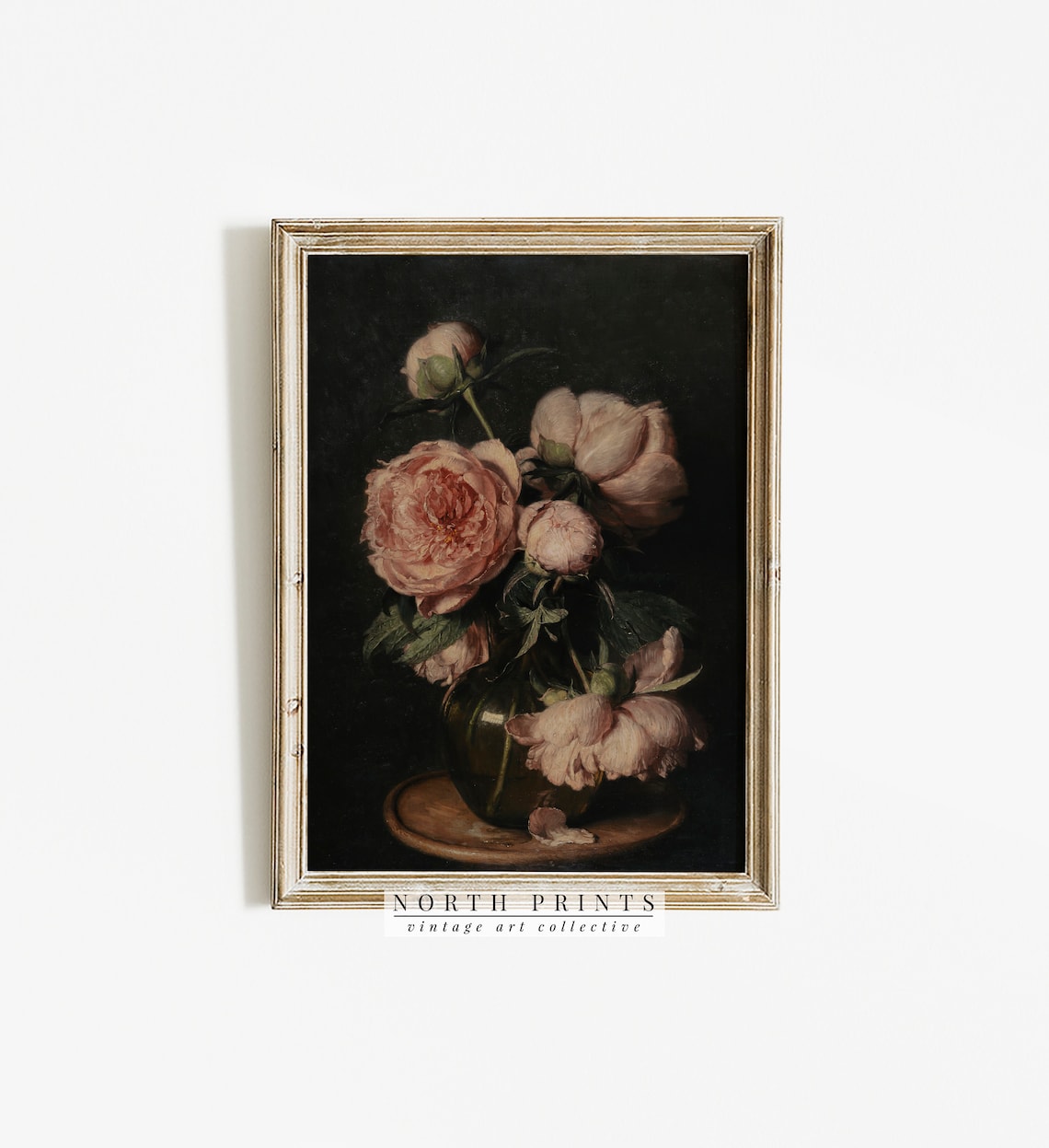 Moody Vintage Flower Print, Dark Floral Still Life - Image 3