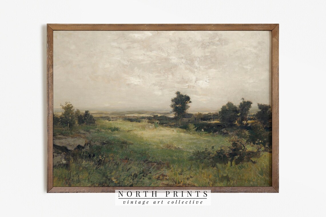 Country Scenery Vintage Landscape Art Print
