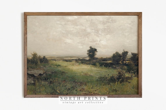 Country Scenery Vintage Landscape Art Print