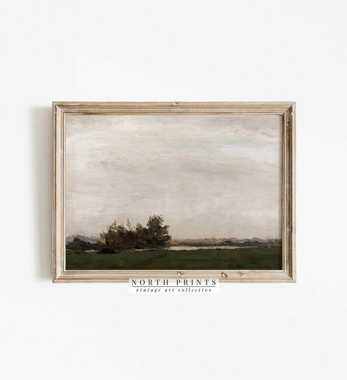 Vintage Country Landscape Painting Art Print - Image 4