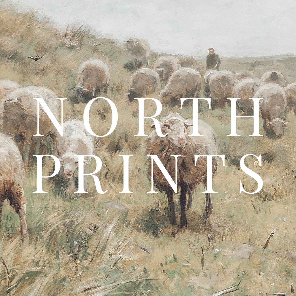 Antique Sheep Painting Vintage Farmhouse Art Print - Image 2