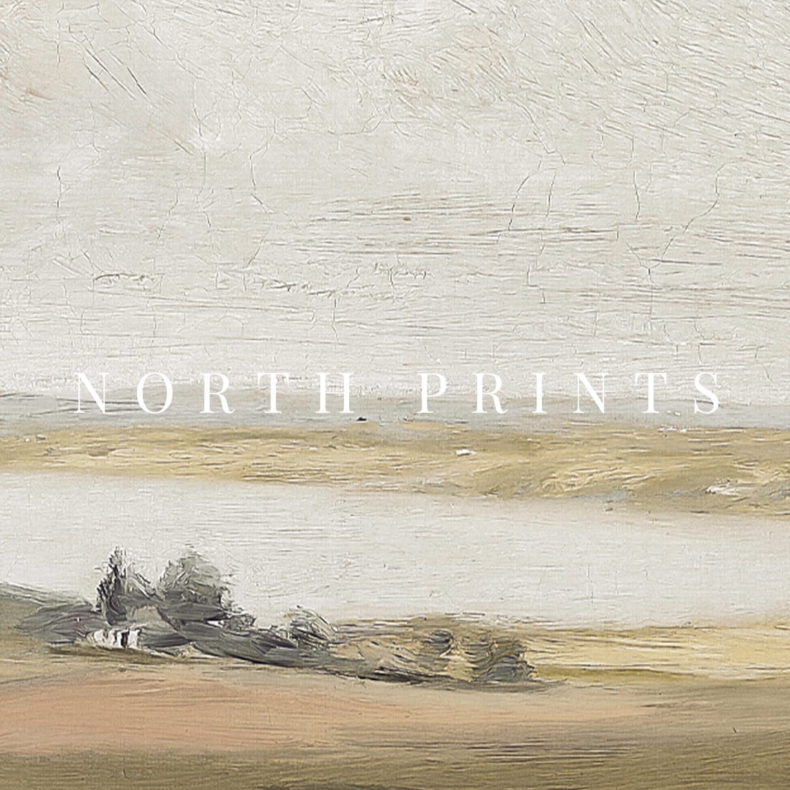 Muted Green Tonal Landscape Vintage Coastal Art Print - Image 4