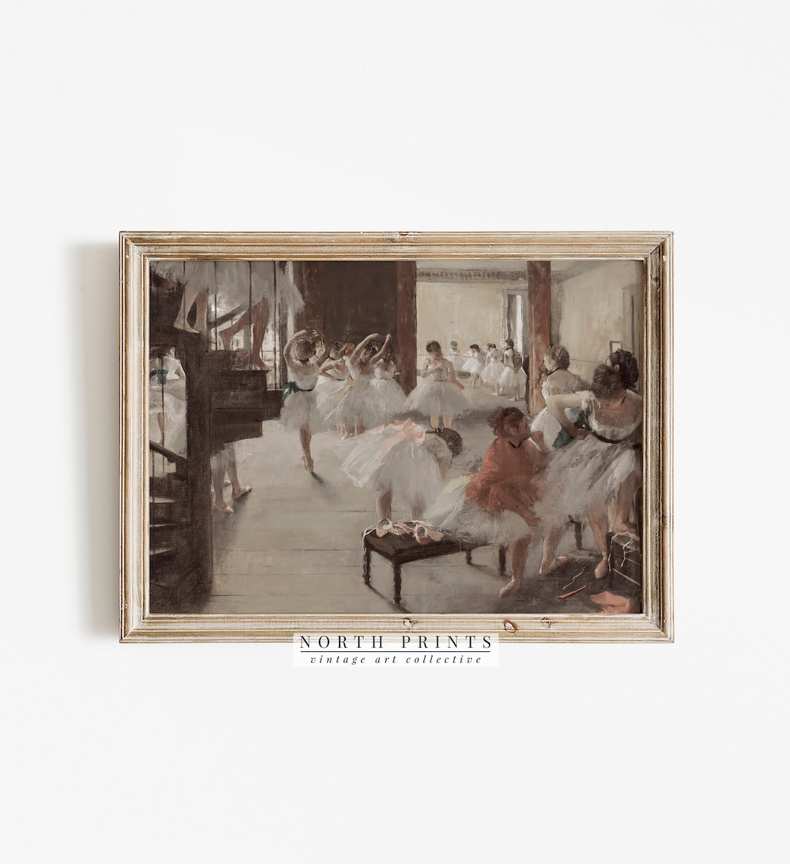 Ballerina Vintage Painting Dance Studio Art Print - Image 3