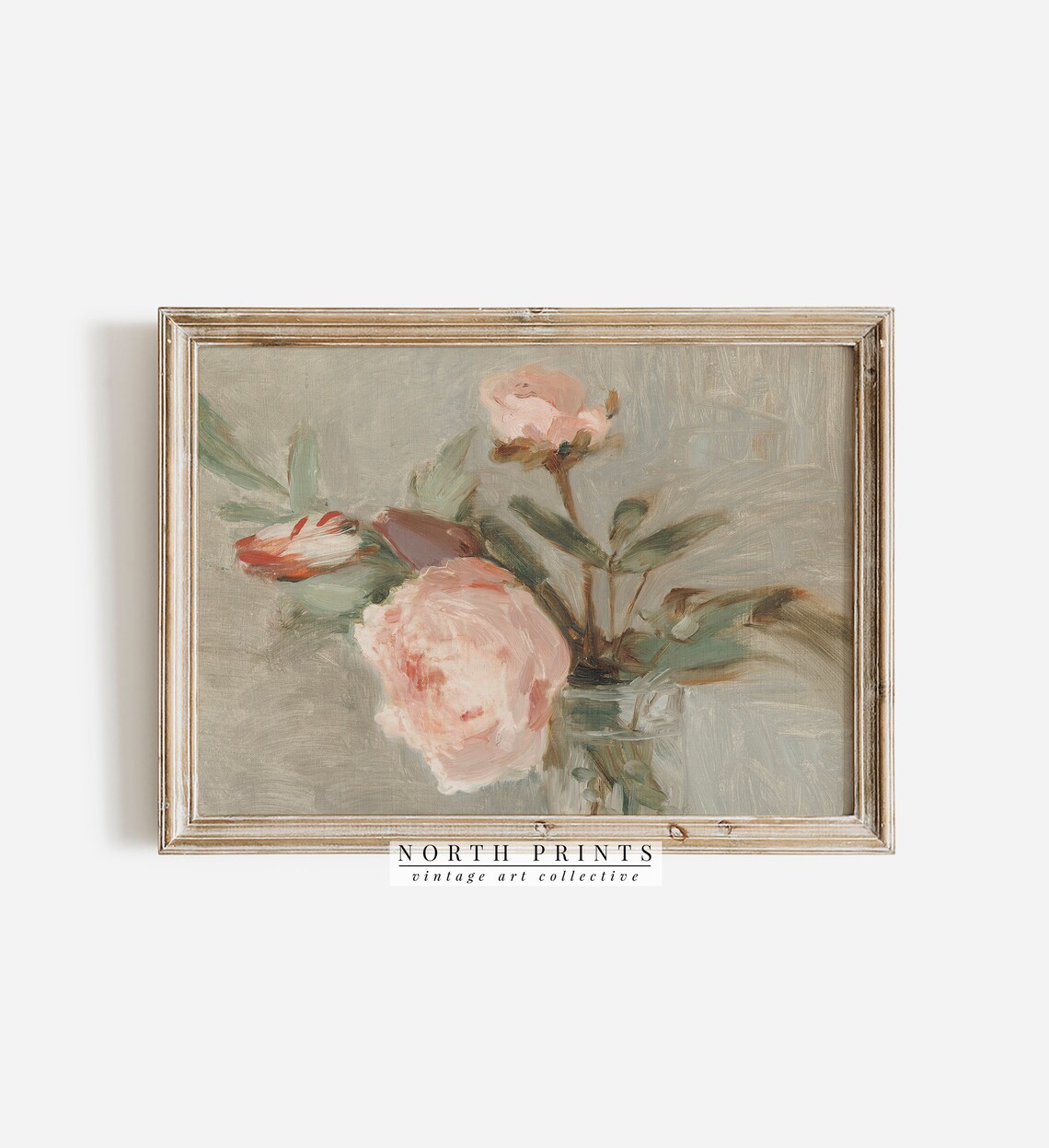 Vintage Roses Oil Painting Art Print, Nursery Decor - Image 3
