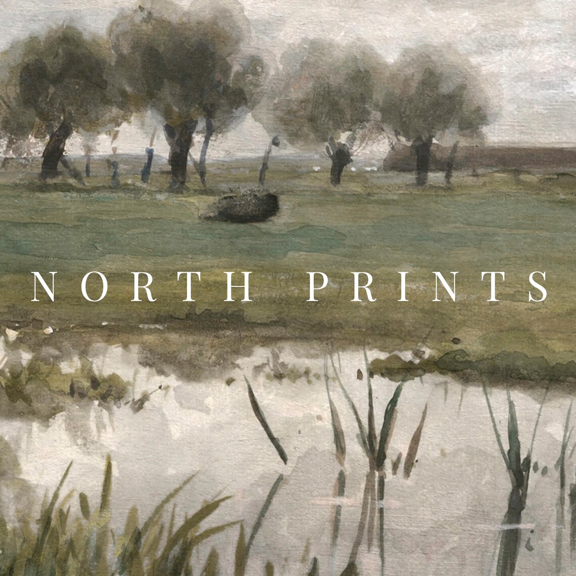 Country Summer Landscape Painting, Vintage Green Art Print - Image 2