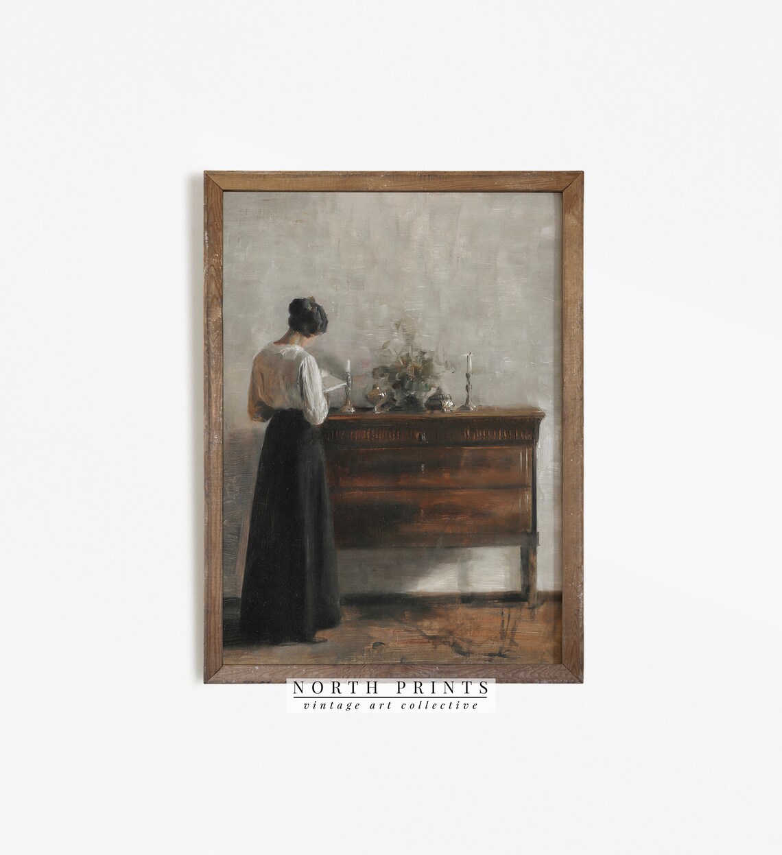 Vintage European Portrait Painting, Antique Wall Art - Image 3
