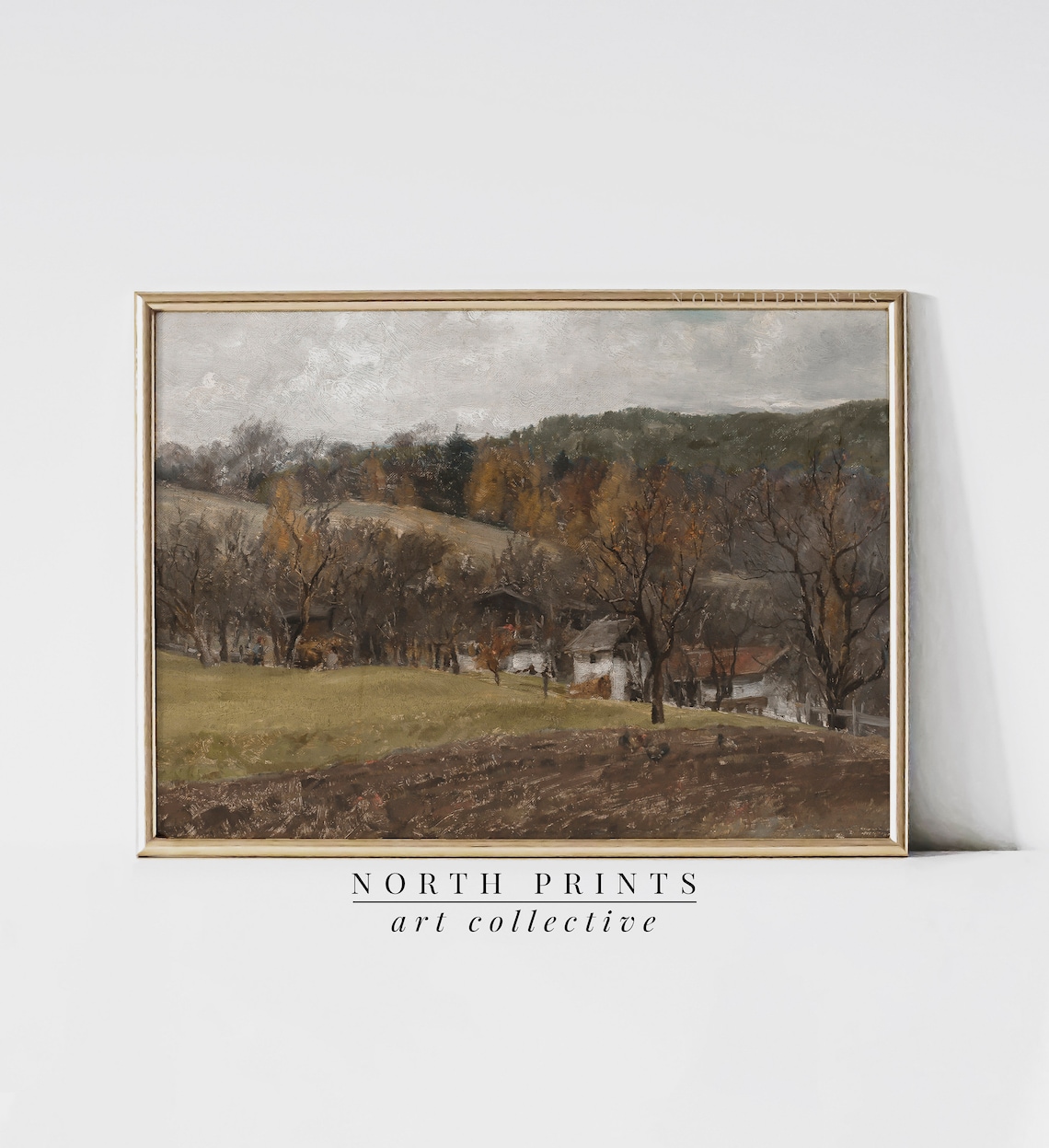 Vintage Autumn Landscape Art Print, Living Room Decor - Image 4
