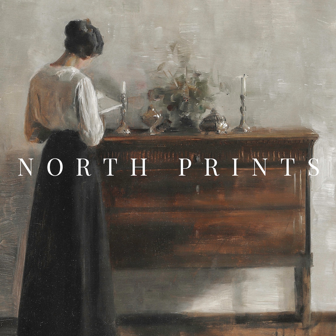 Portrait of Woman Reading Book, Vintage Wall Art - Image 3