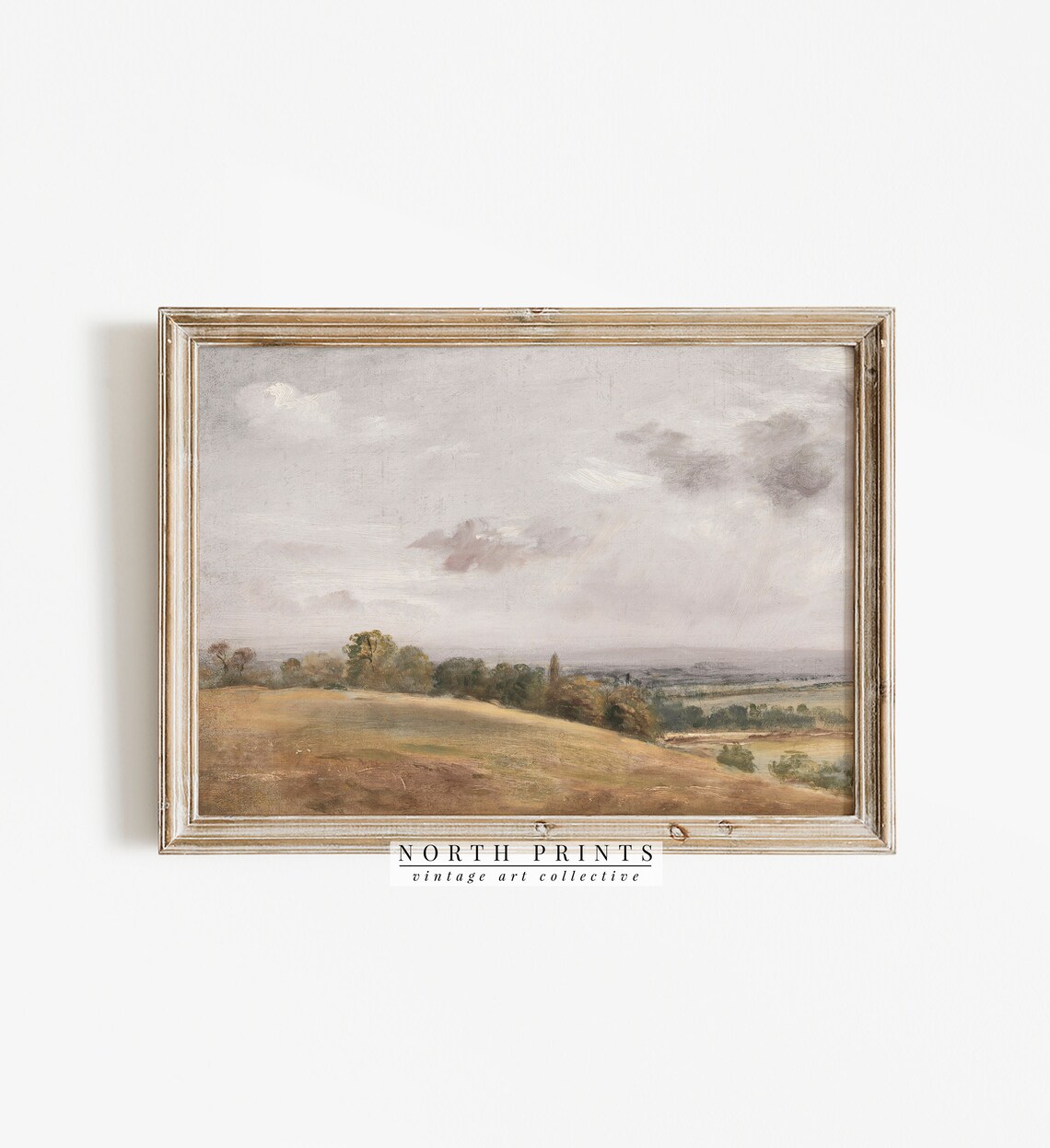 Vintage Landscape Painting, Muted Abstract Art Print - Image 3