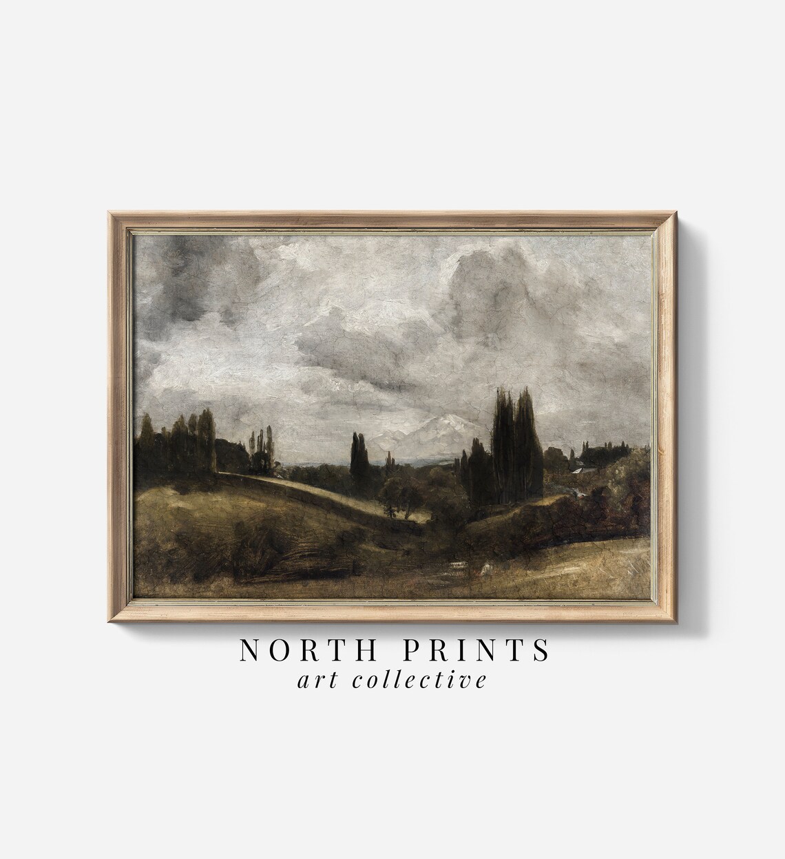 Moody English Countryside Vintage Landscape Art Print