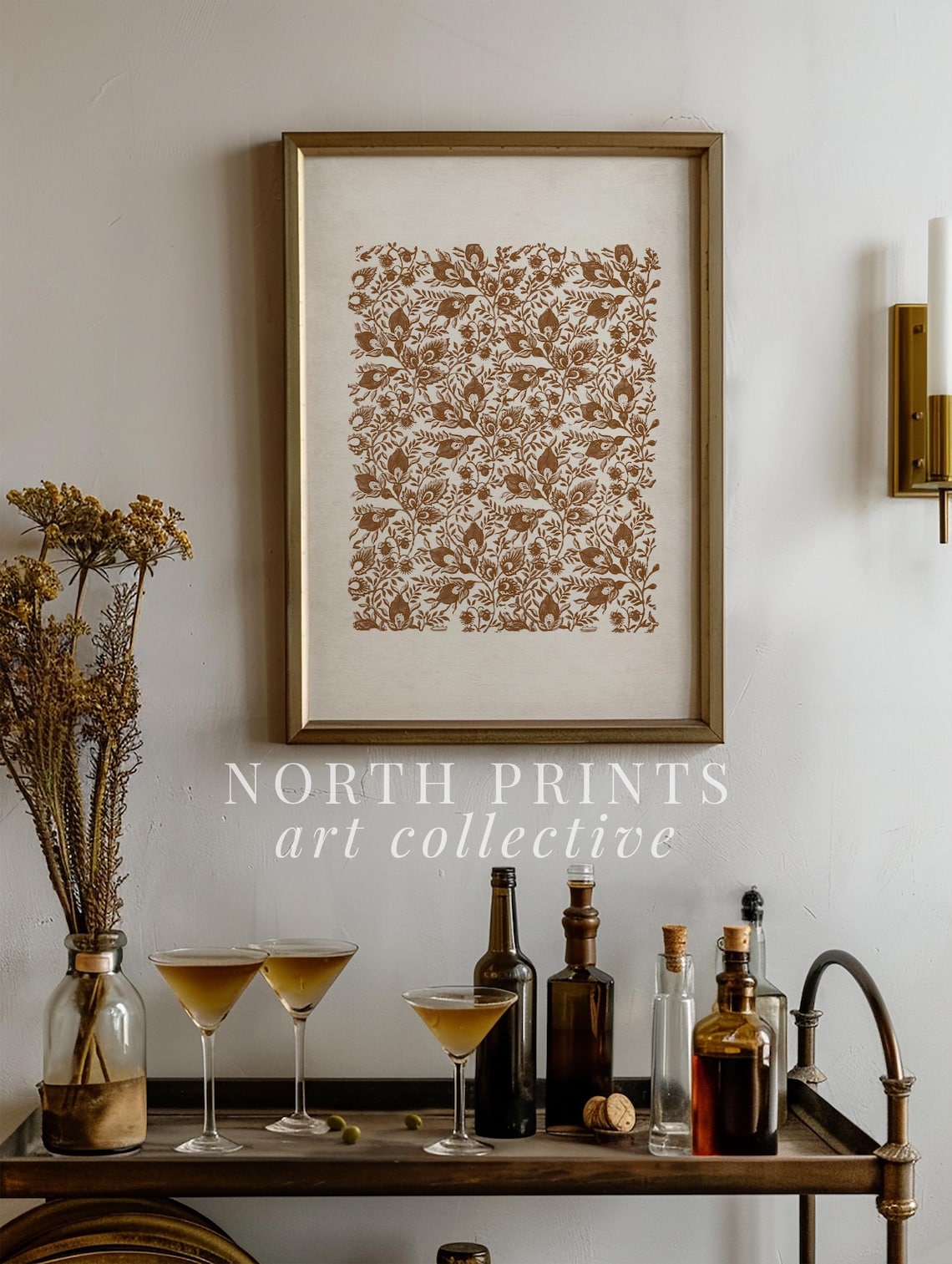Autumn Botanical Pattern Art Print, Fall Minimalist Decor - Image 3