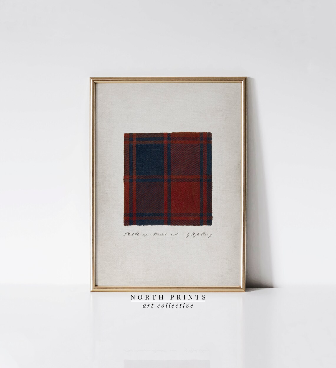 Tartan Plaid Art Print, Vintage Textile Decor - Image 2